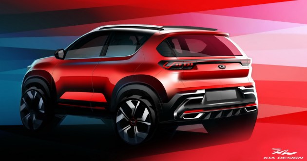 起亚sonet内饰设计图发布 定位小型suv/8月7日亮相