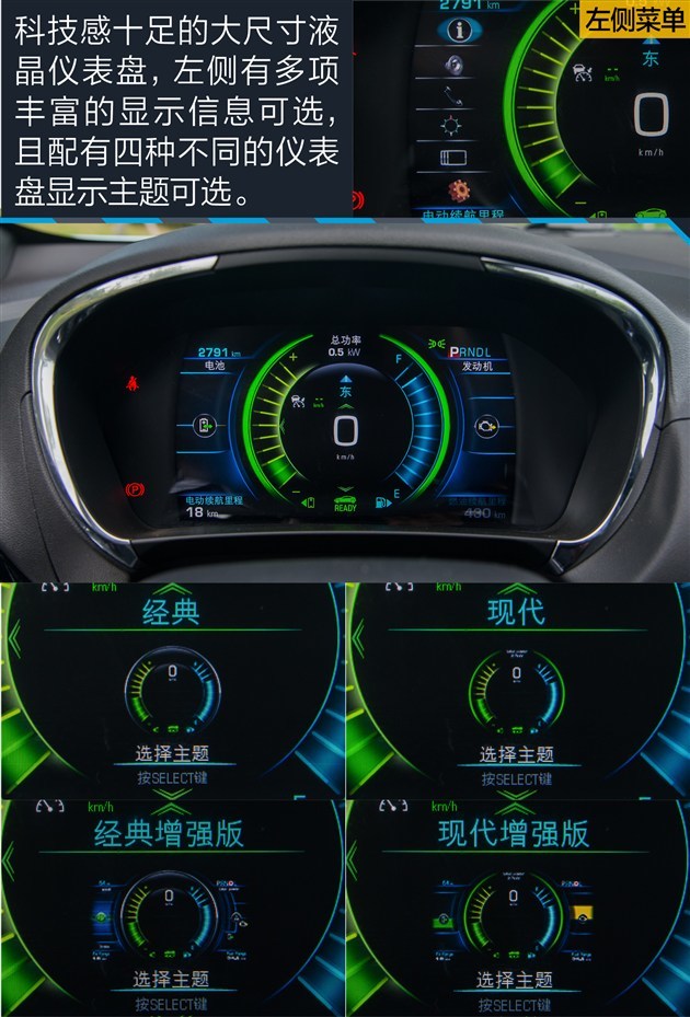 比如显示信息丰富的彩色全液晶仪表盘,以及能掌握车辆一举一动的中控