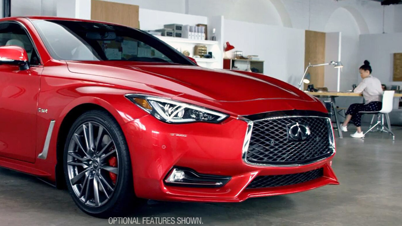 新款英菲尼迪q60s双门轿跑吸引插画师