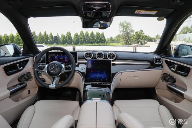 奔驰c级真皮座椅-后排-发动机-易车