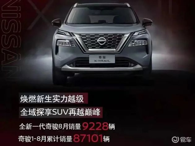 9月份三缸奇骏的销量 打了多少人的脸 易车