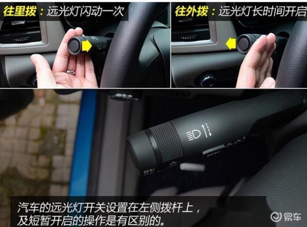 远光灯和近光灯的图解以及如何开启远光灯和近光灯_易车