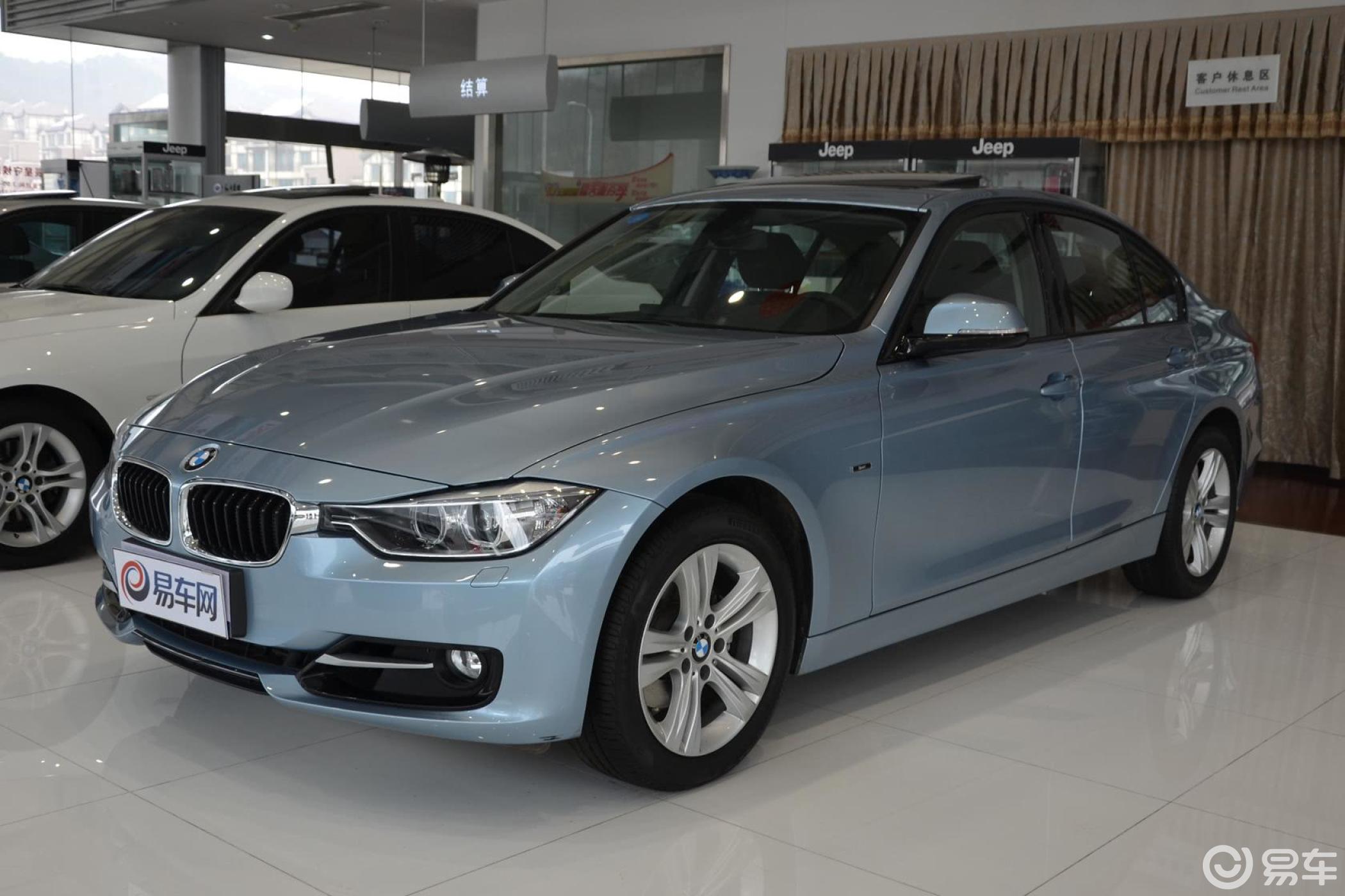 【宝马3系2014款320i运动设计套装侧前45度车头向左水平汽车图片-汽车