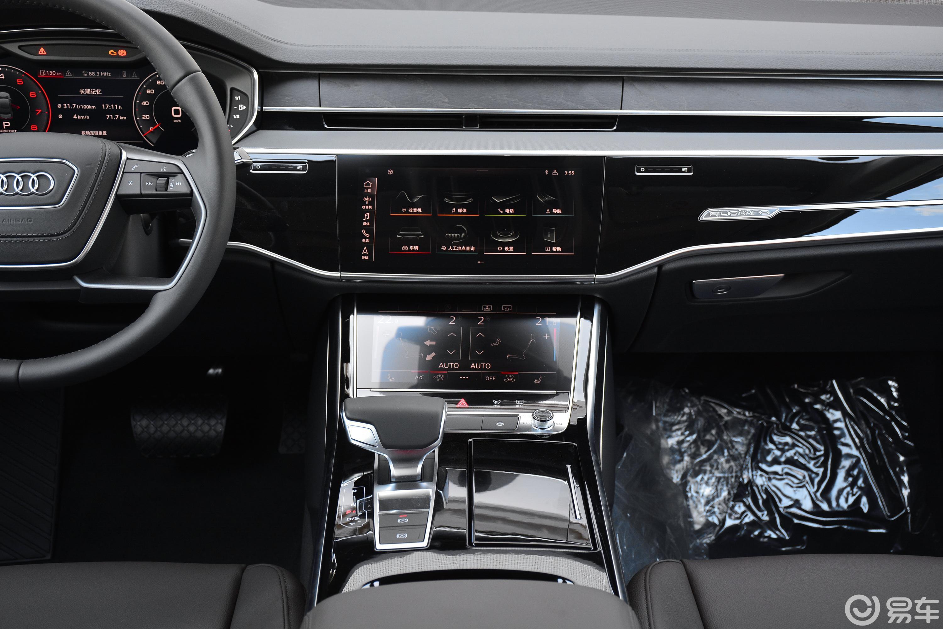 【奥迪a8l2018款55 tfsi quattro 投放精英版中控台整体汽车图片-汽车