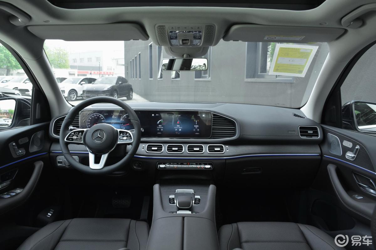【奔驰gle2020款gle 450 4matic 时尚版内饰全景正拍汽车图片-汽车