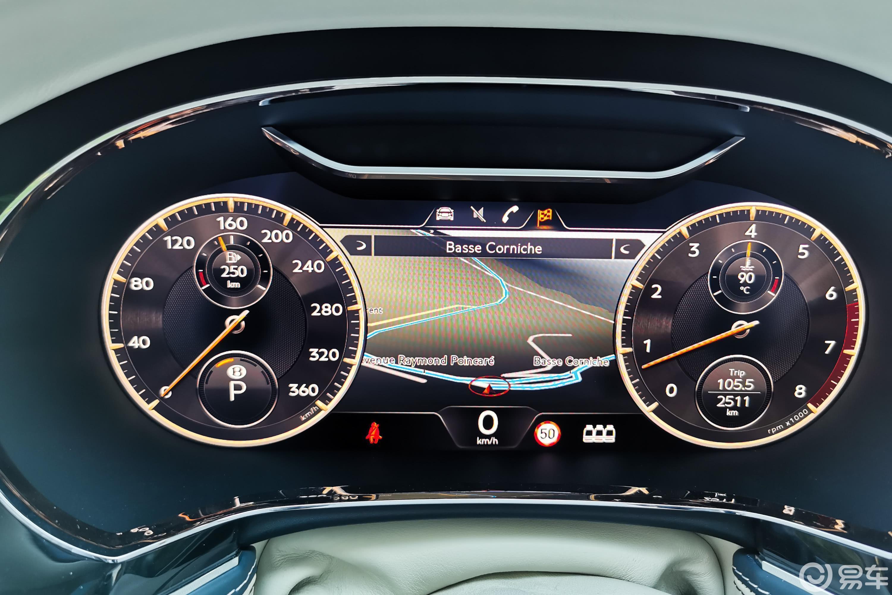 【飞驰2020款6.0t w12 标准版仪表盘汽车图片-汽车图片大全】-易车