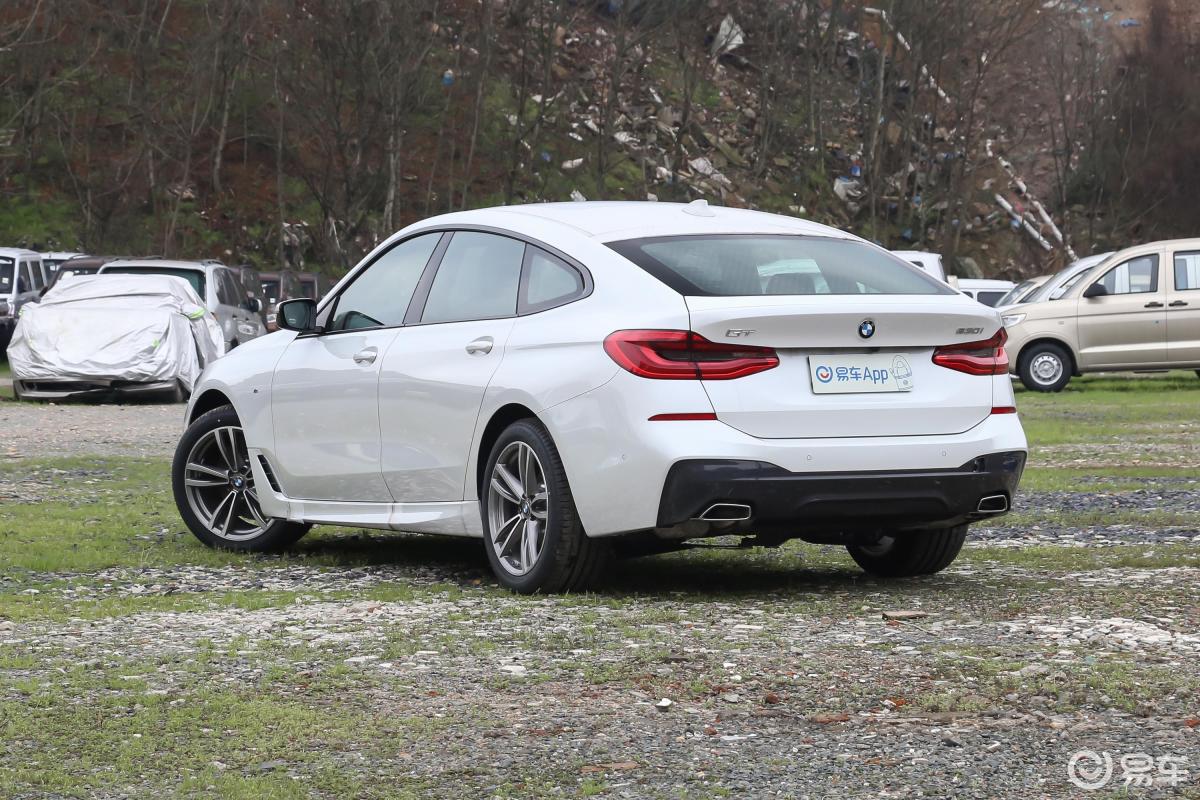 【宝马6系gt2020款630i m运动套装侧后45度车头向左水平汽车图片-汽车