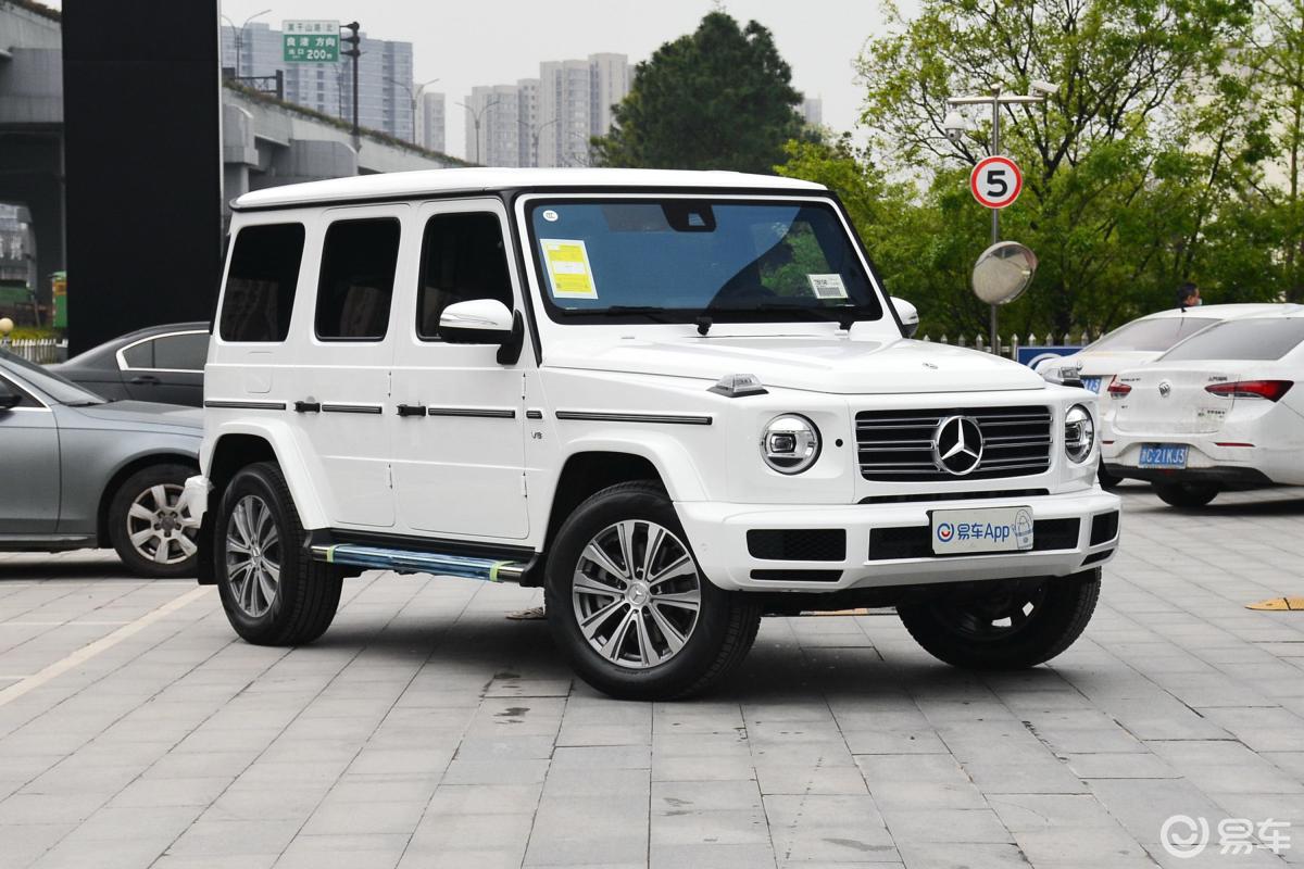 【奔驰g级2020款g 500侧前45度车头向右水平汽车图片-汽车图片大全】