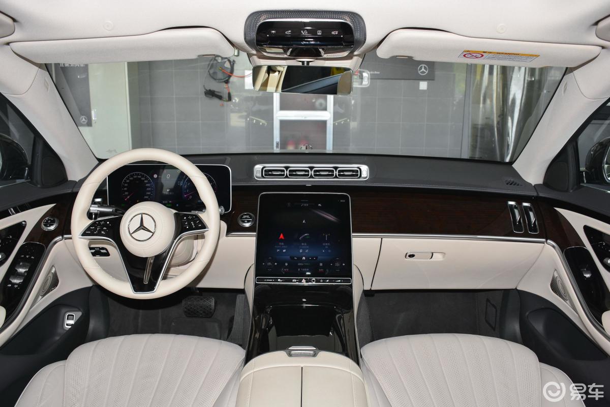 【奔驰s级2021款s 400 l 豪华型内饰全景正拍汽车图片-汽车图片大全】
