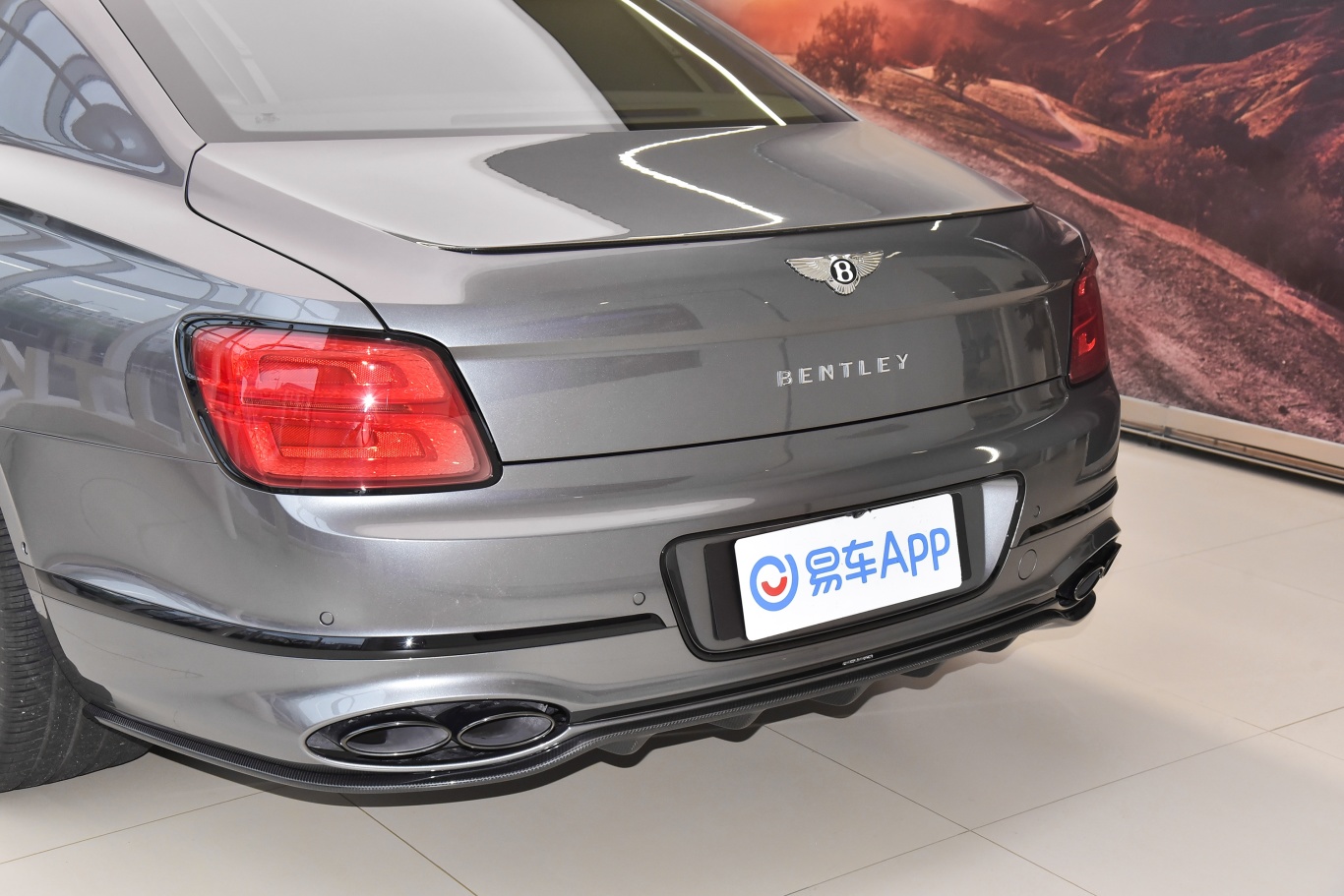 【飞驰4.0T V8 雅度版车尾特写图片-汽车图片大全】-易车