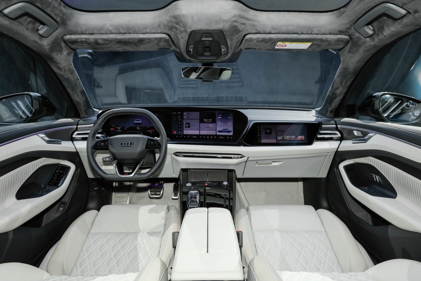 【奥迪A6L3.0T quattro旗舰型内饰全景正拍图片-汽车图片大全】-易车