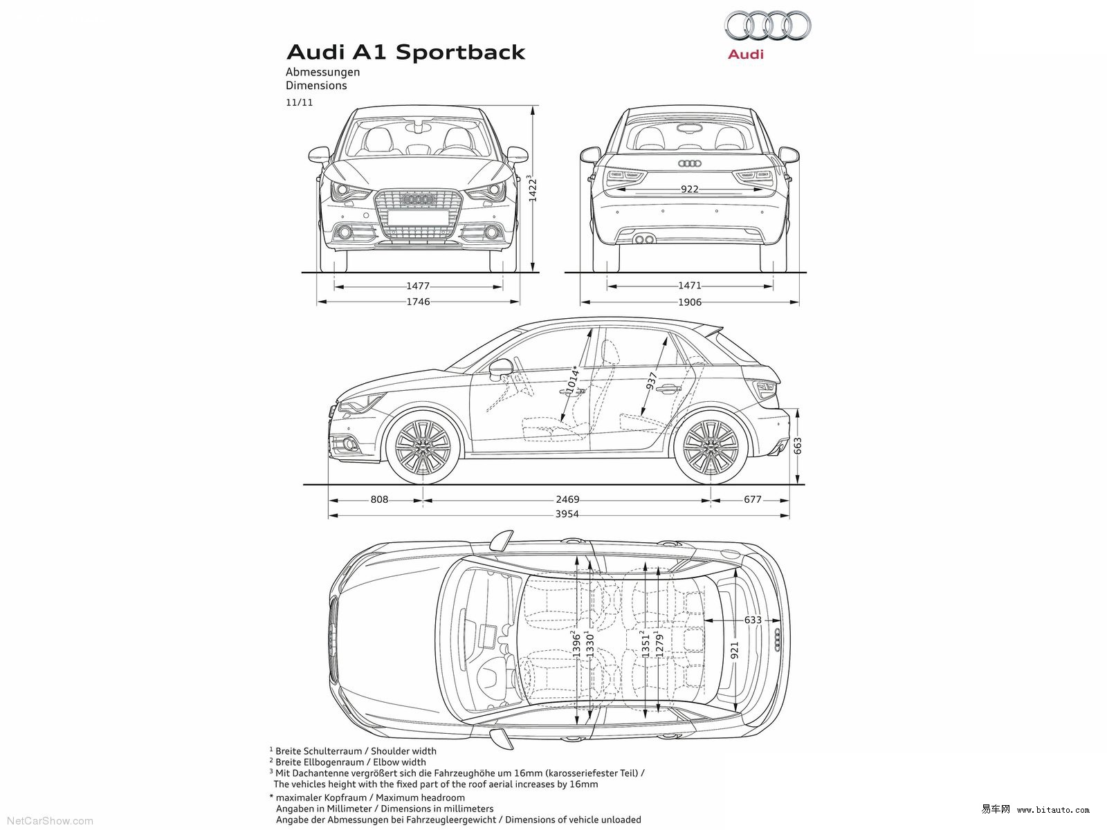 后排使用更便捷 抢先实拍奥迪a1五门版