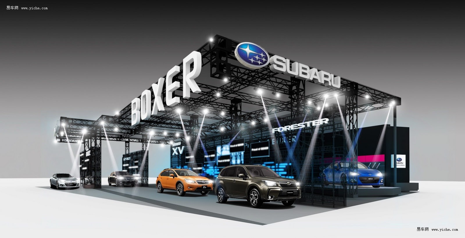 2013年东京汽车沙龙展 斯巴鲁展台效果图