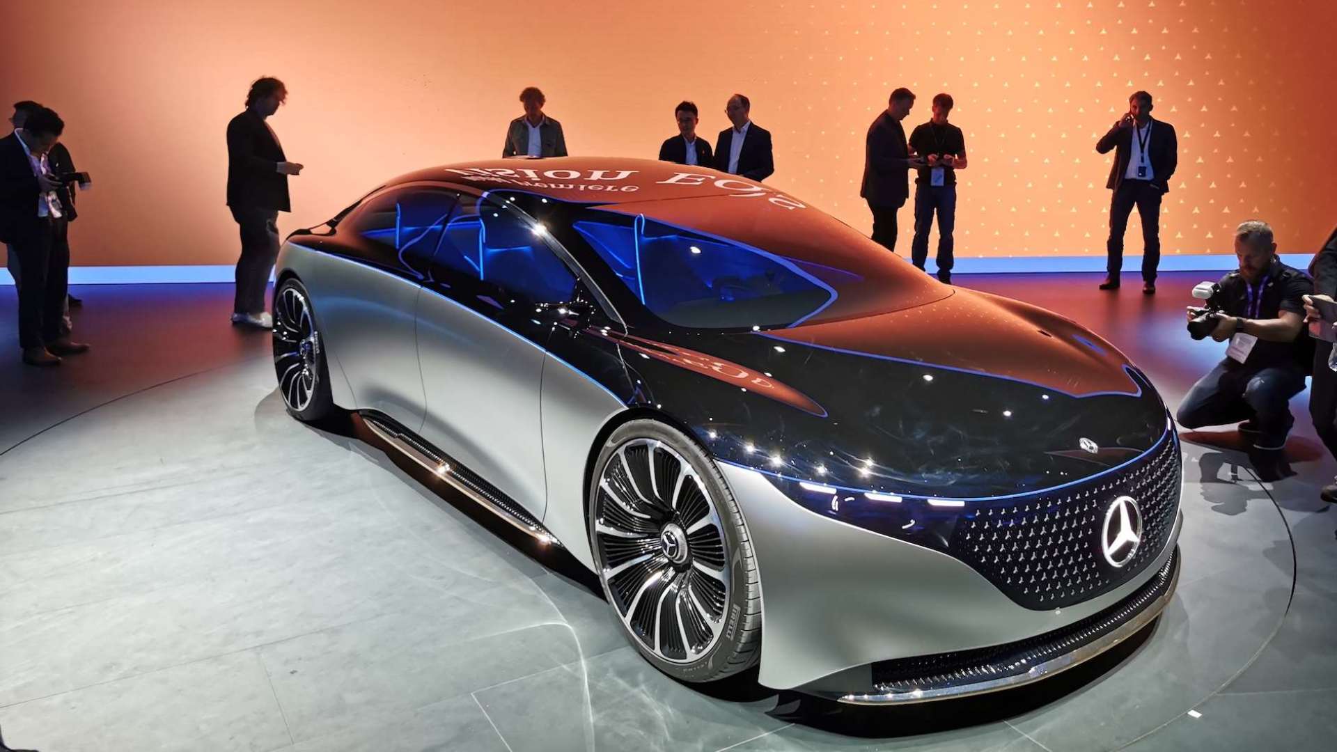 法兰克福车展奔驰eqs概念车静态展示